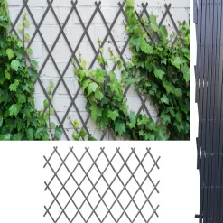 Treillis Plastique 0,5X1,5 M Composition 100% PVC Gris Gardien Des Plantes Résistant Decoration Jardin