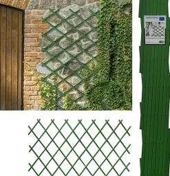 Treillis Plastique 0,5X1,5 M Composition 100% PVC Vert Gardien Des Plantes Résistant Décoration Jardin