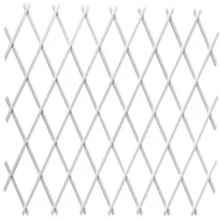 Treillis Plastique 0,5X1,5 M Composition 100% PVC Blanc Gardien Des Plantes Résistant Decoration Jardin