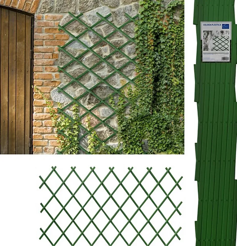 Treillis Plastique 1X2 M Composition 100% PVC Vert Gardien Des Plantes Résistant Decoration Jardin