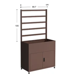 Treillis Timea petit format marron compatible armoire Tessa acier galvanisé