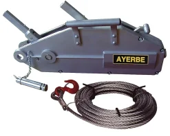 Treuil manuel aluminium cable 11mm capacite max 1600kg