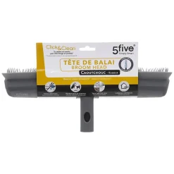 Tête de balai caoutchouc Gris Click & Clean - 5Five
