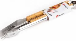 Ustensile pour barbecue Somagic en acier inoxydable et bambou vendu par 3 pièces