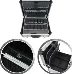 Valise à outils en aluminium - grande capacité 30kg - vide - FAMEX 700-L