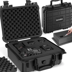 Valise Etanche pour Appareil Photo en coque dure robuste légère noir