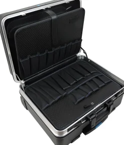 Valise rigide avec 2 roulettes et poignée télescopique - Malette à outils vide - FAMEX 600-L