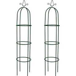 vidaXL Arche de jardin en forme de tour 2 pcs