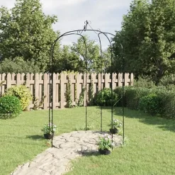 vidaXL Arche de jardin Noir 180x255 cm Acier