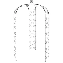 vidaXL Arche de jardin Noir 180x255 cm Acier