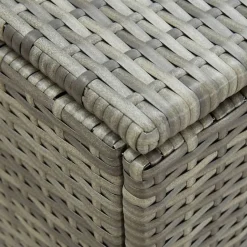 vidaXL Boîte de rangement de jardin résine tressée 180x90x70 cm gris 46479