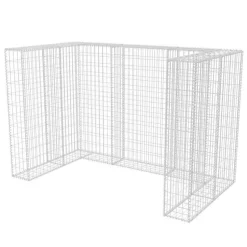 vidaXL Cadre à gabion de poubelle double Acier 180 x 100 x 120 cm 142559