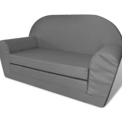 vidaXL Chaise longue pliable pour enfants Gris