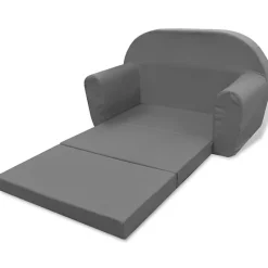 vidaXL Chaise longue pliable pour enfants Gris