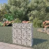 vidaXL Mur à gabion avec couvercles Acier galvanisé 80x20x100 cm