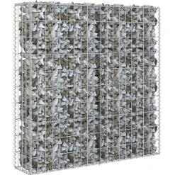 vidaXL Mur à gabion avec couvercles Acier galvanisé 80x20x100 cm
