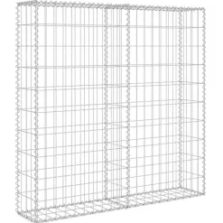 vidaXL Mur à gabion avec couvercles Acier galvanisé 80x20x100 cm