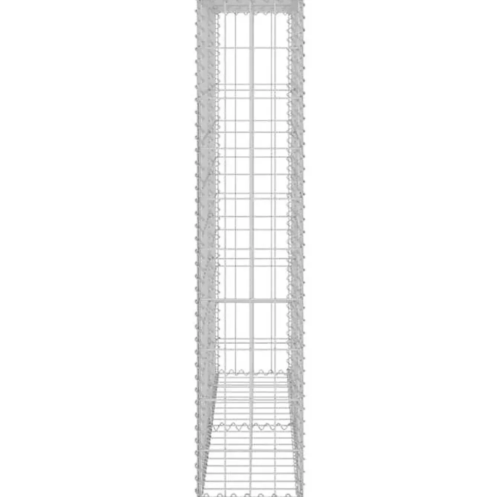 vidaXL Mur à gabion avec couvercles Acier galvanisé 80x20x100 cm