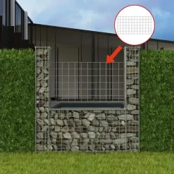 vidaXL Panier de gabion en forme de U Acier galvanisé 160x20x150 cm