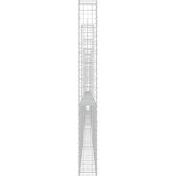 vidaXL Panier de gabion en forme de U avec 7 poteaux Fer 740x20x200 cm