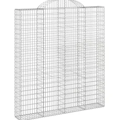vidaXL Panier de Gabions Arqué Cage à Gabion Mur de Gabion Panier à Pierre Gabion pour Pierre Jardin Patio Extérieur 153491