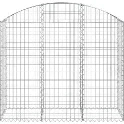 vidaXL Panier de Gabions Arqué Cage à Gabion Mur de Gabion Panier à Pierre Gabion pour Pierre Jardin Patio Extérieur 153456
