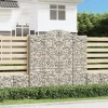 vidaXL Paniers à gabions arqués 4 pcs 200x50x200-220 cm Fer galvanisé 3146427