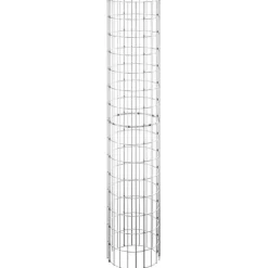 vidaXL Poteau à gabion circulaire Acier galvanisé 30x150 cm