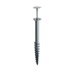 Vis de Fondation SPIRAL - Pour Clôture- Hauteur : 80 cm - Fixation Sans Beton - Support plat inclus