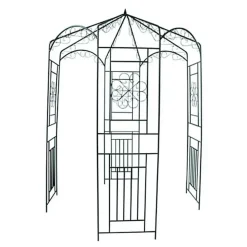Voûte de jardin en métal VIDAXL - 250 cm - Vert foncé - Résistante aux intempéries