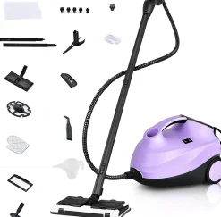2000W Nettoyeur Vapeur Electrique Pression 4 Bar Volume de Vapeur Reglable avec Verrouillage Enfant Canape Violet