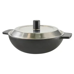 Wok multifonction GoodHome en fonte et acier inoxydable
