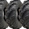 25x8.00-12 ATV Quad Tyre OBOR Mudsling WU05 E-Marked Road Legal 165kg (Set of 3)