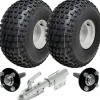 22x11.00-8 Knobby ATV Quad Trailer Kit Wheels Axles Swivel Hitch Max Load 310kgs