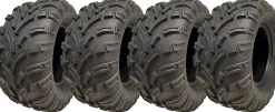 25x11.00-12 Quad ATV Tyres 6ply Wanda P373A E-Marked Road Legal Tires (Set of 4)